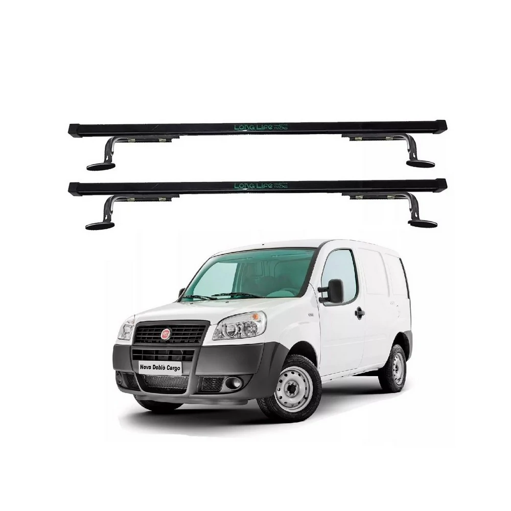 Rack de Teto FIAT DOBLO Aço Carbono Preto - LONG LIFE DB