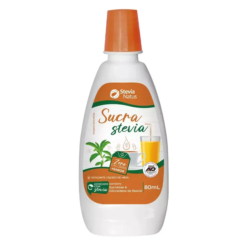 Adoçante líquido Sucra Stevia 80ml - Stevia Natus