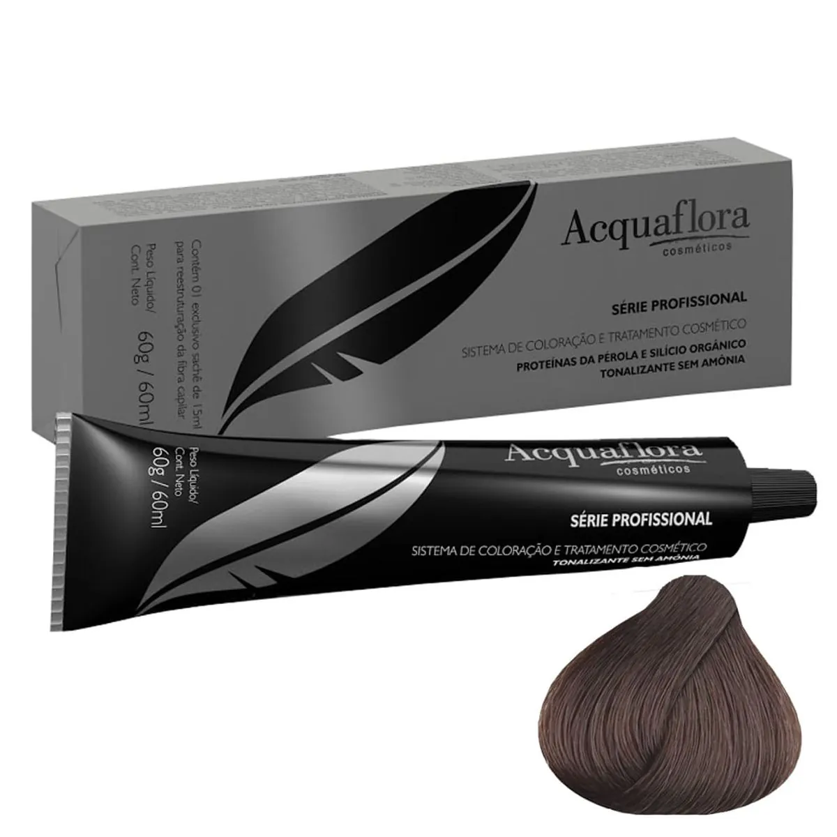 Tonalizante 6.7 Louro Escuro Marrom 60g Acquaflora