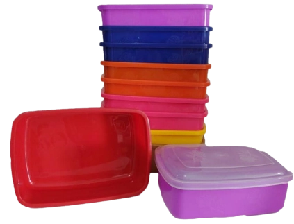 Pote G.i C/tampa Transparente Retangular Pequeno 1l