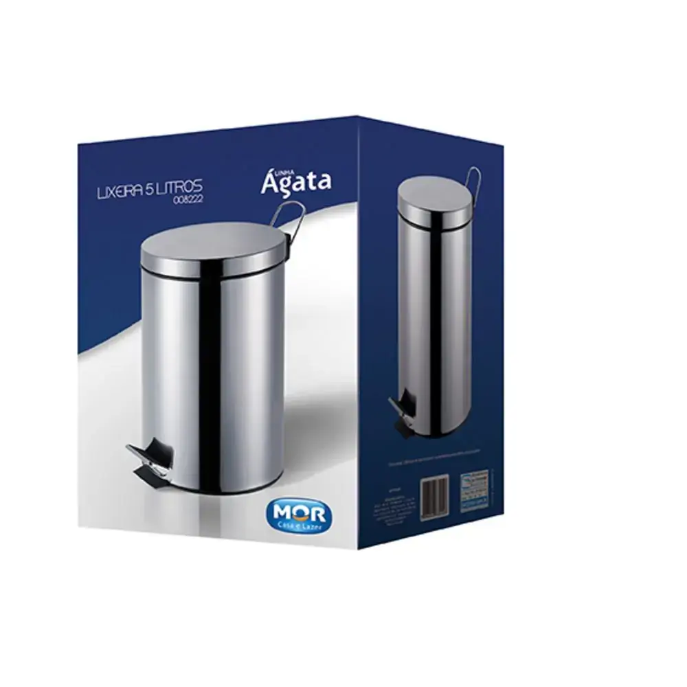 Lixeira Paramount 20lt Cores C/pedal