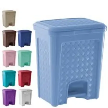 Lixeira Paramount C/ Pedal Rattan 13l
