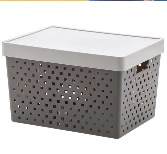 Cesto Organizador C/. Tampa 39x29x24 Quadratta Bran 844