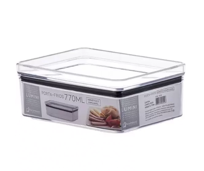 Pote Porta Frios Hermético Lumini Retangular 770 ml - Paramount