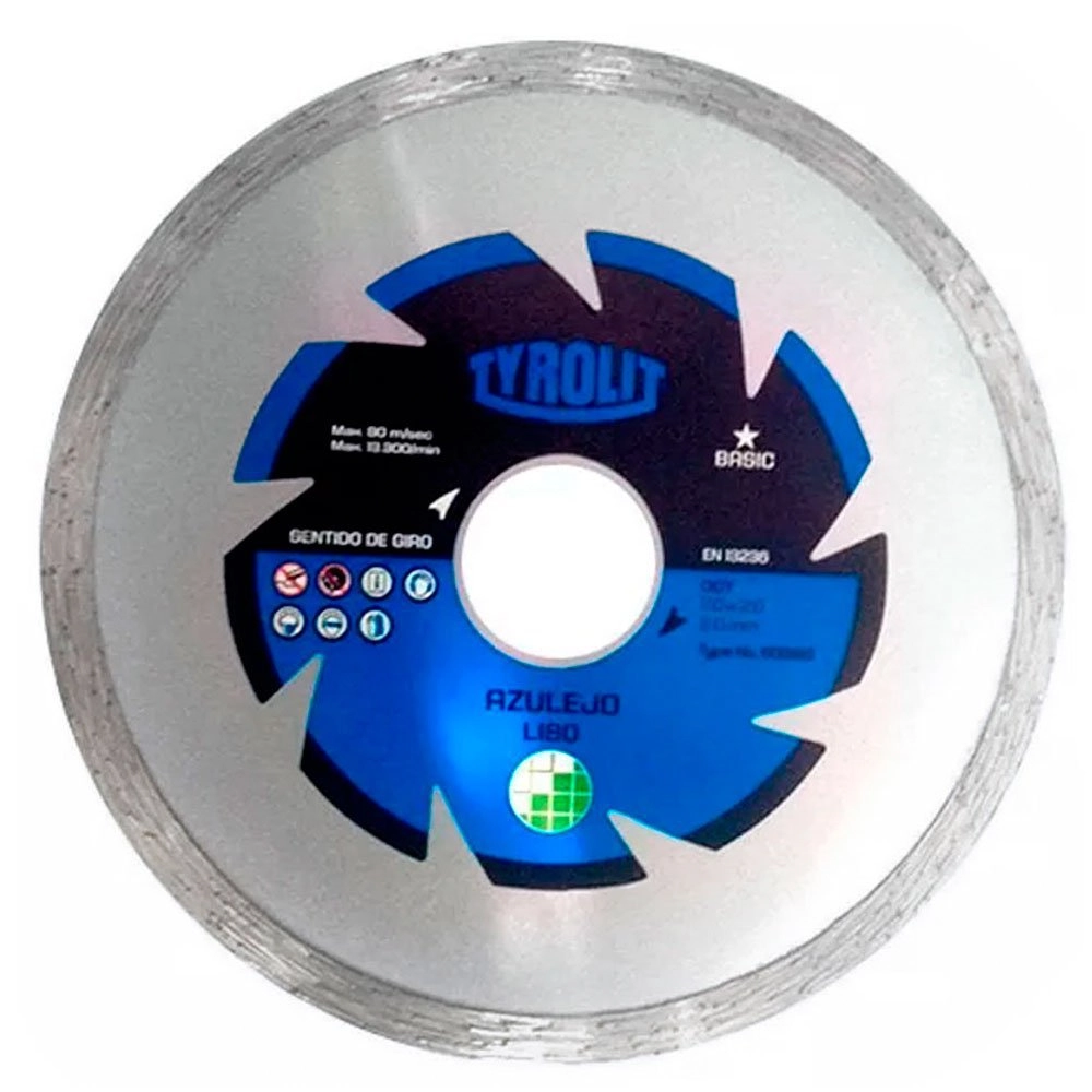 Disco De Corte Tyrolit Diamantado Basic Liso 110 X 20mm