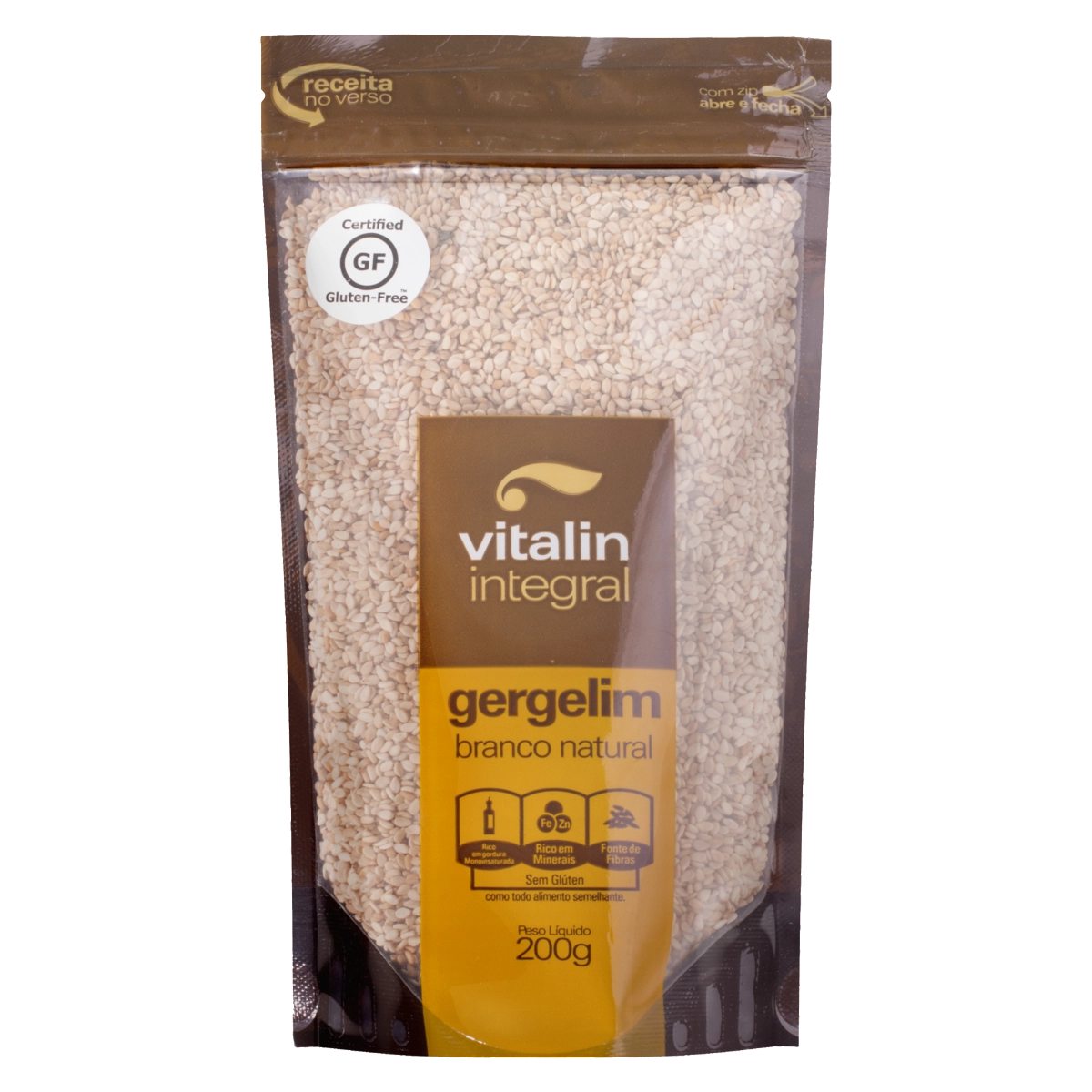 Gergelim Branco Natural Integral Vitalin Pouch 200g
