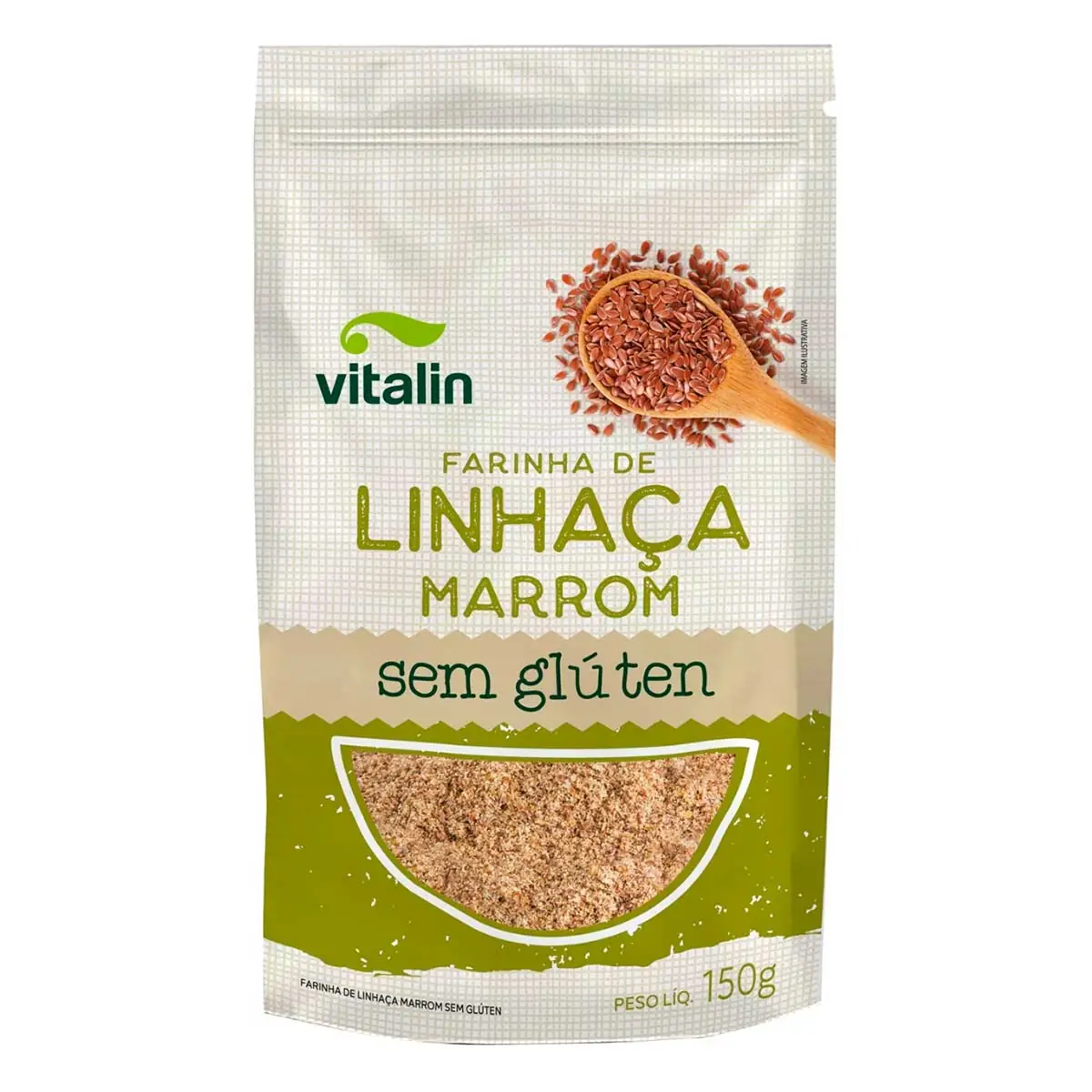 Farinha de Linhaça Marrom Integral Vitalin 150 g