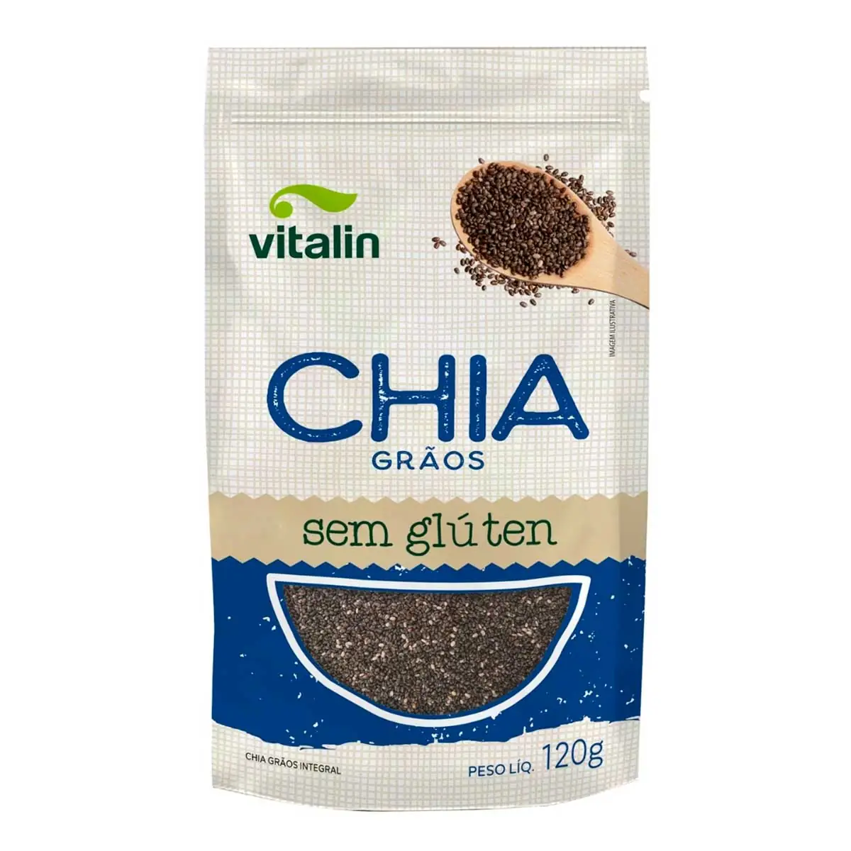 Semente de Chia VITALIN Sem Glúten 120g