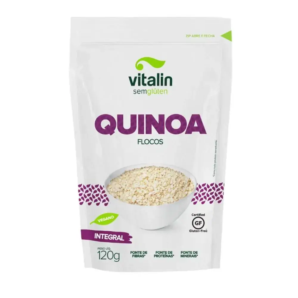 Quinoa Integral em Flocos VITALIN Pacote 120g