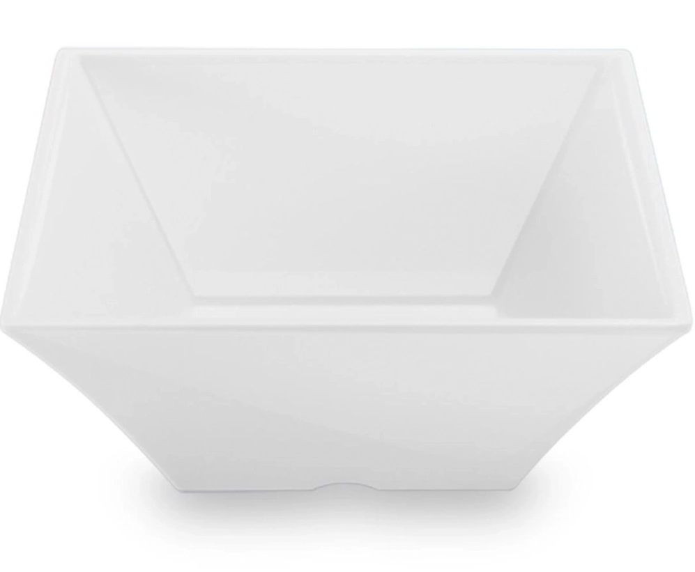 Saladeira Square 2,3L Melamina Branca Pote Para Salada Haus