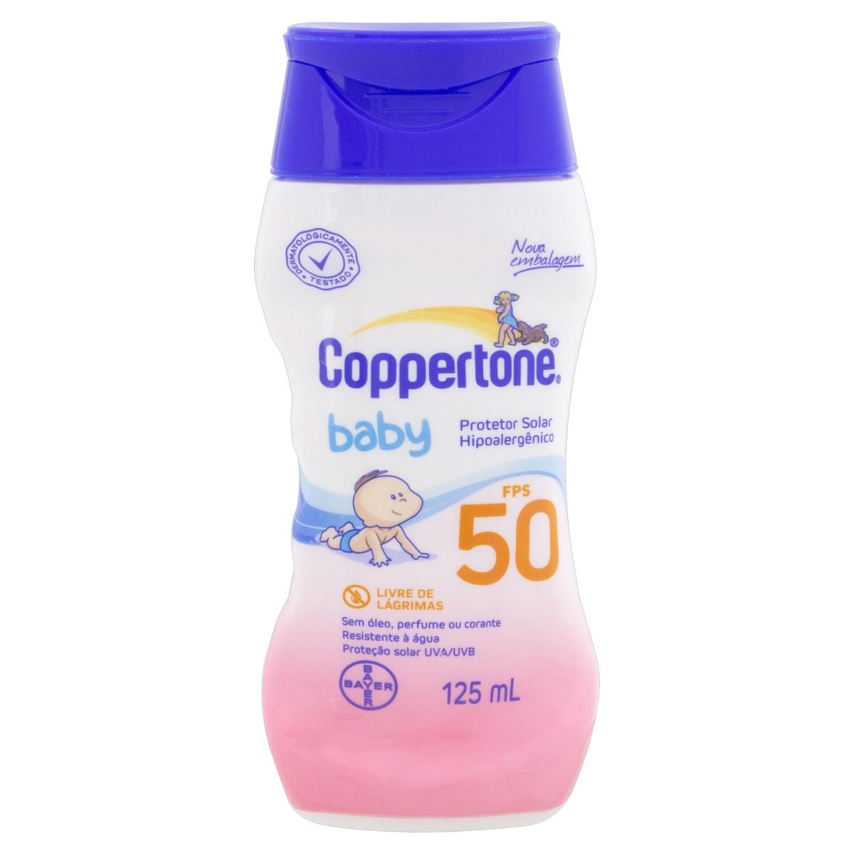 Protetor Solar Fps 50 Sem Perfume Coppertone Baby Frasco 125ml