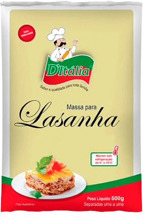 D Italia Mas Lasanha Pre Cozida 500g
