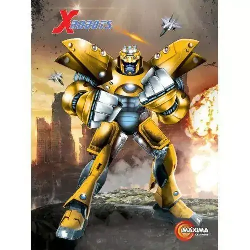 Kit 5 Caderno X-Robots Brochura Capacidade 96 Folhas Capa Dura Decoração Diversos, Maxima cadernos - 121885