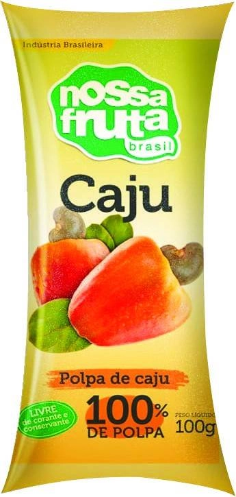 Polpa Fruta Congelada Nossa Fruta Caju 100g