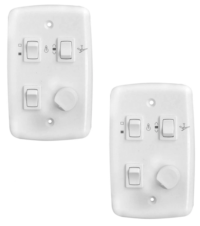 Kit 2 Chave Rotativa Bivolt Br 2 Lampadas 301 Rima