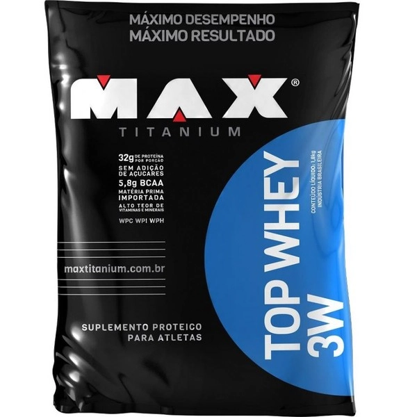 Esportivo Max Titanium Top Whey 3w Pacote Pó 1800 Gramas