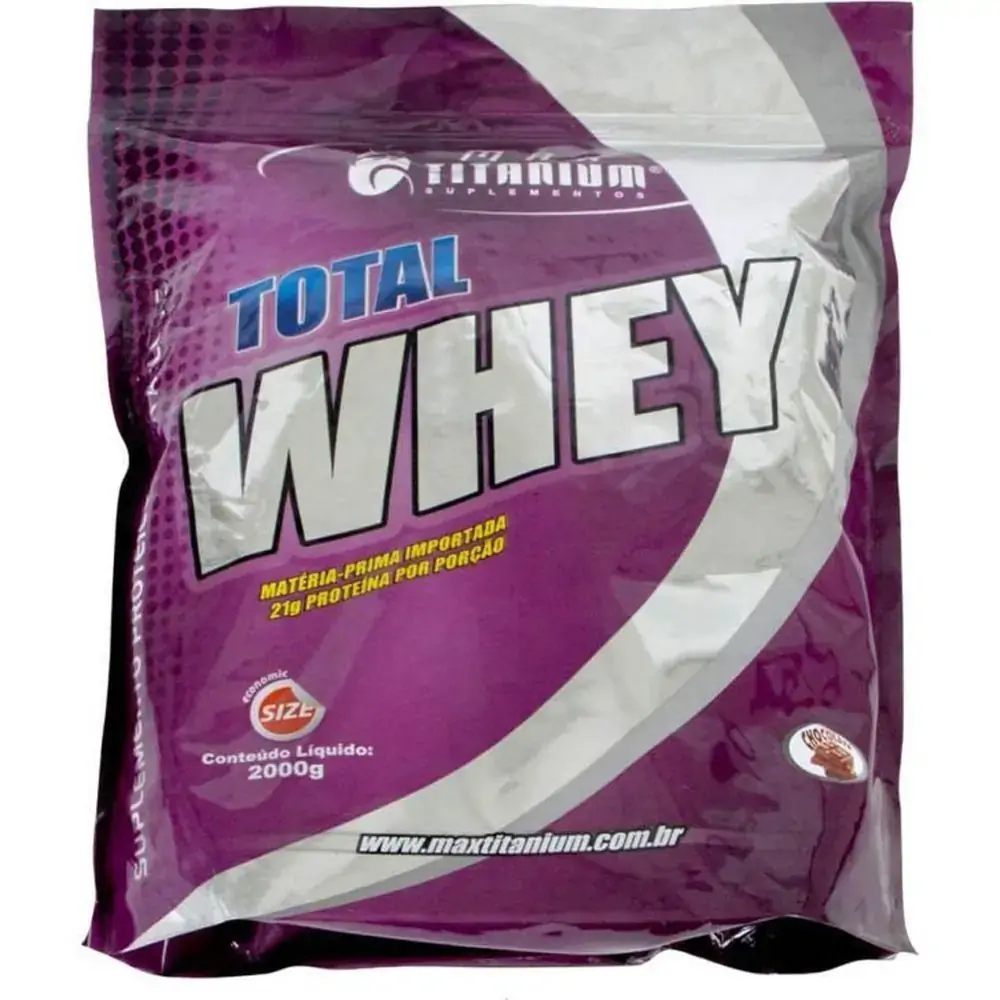 Total Whey Refil Baunilha 2kg Max Titanium