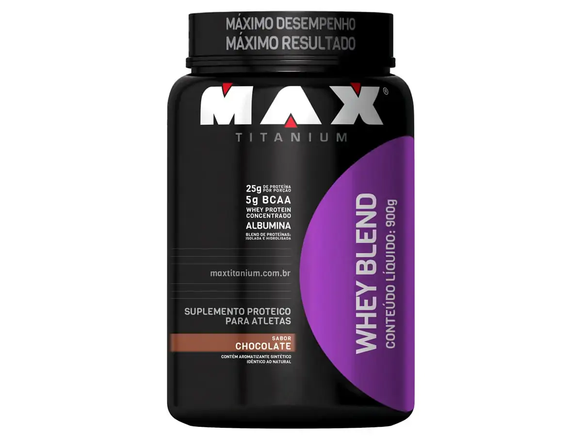 Whey Protein Blend Proteína Concentrada 900g - Max Titanium