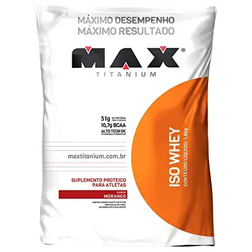 Iso Whey Max 1,8kg Morango Max Titanium