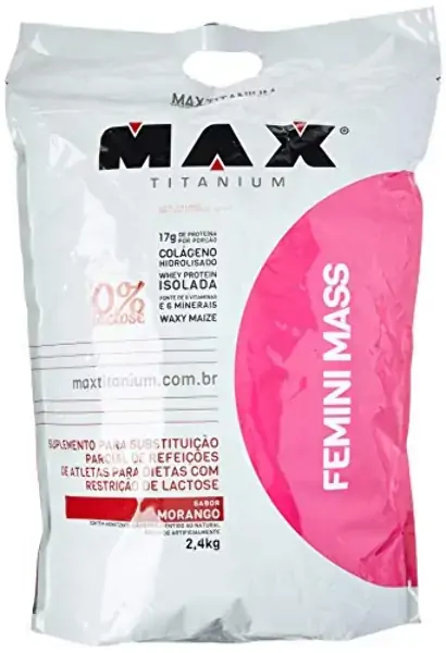 Femini Mass 2,4kg Morango Max Titanium .