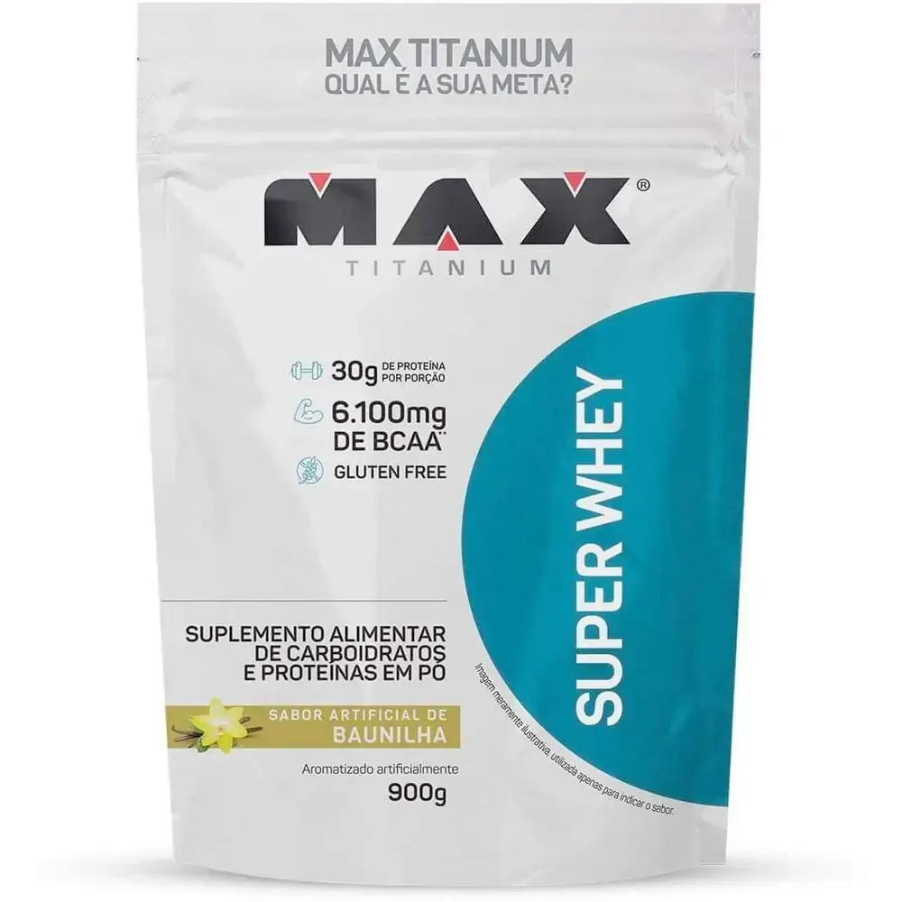 Super Whey Refil 900grs - Max Titanium - Baunilha