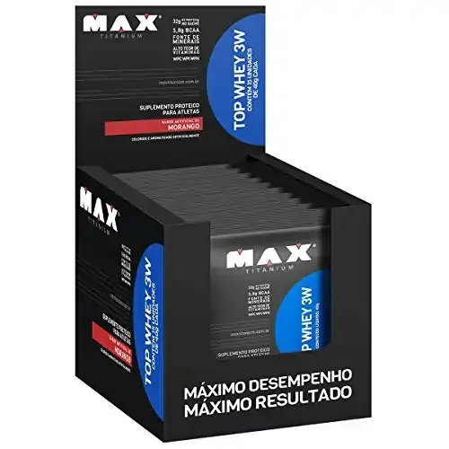 Top Whey 3w Cx C/15un Morango Max Titanium