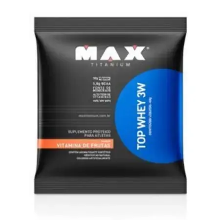 Top Whey 3w 40g Vitamina Frutas Max Titanium