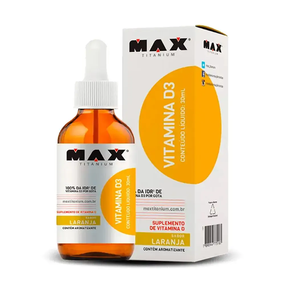 Vit D3 30ml Laranja Max Titanium