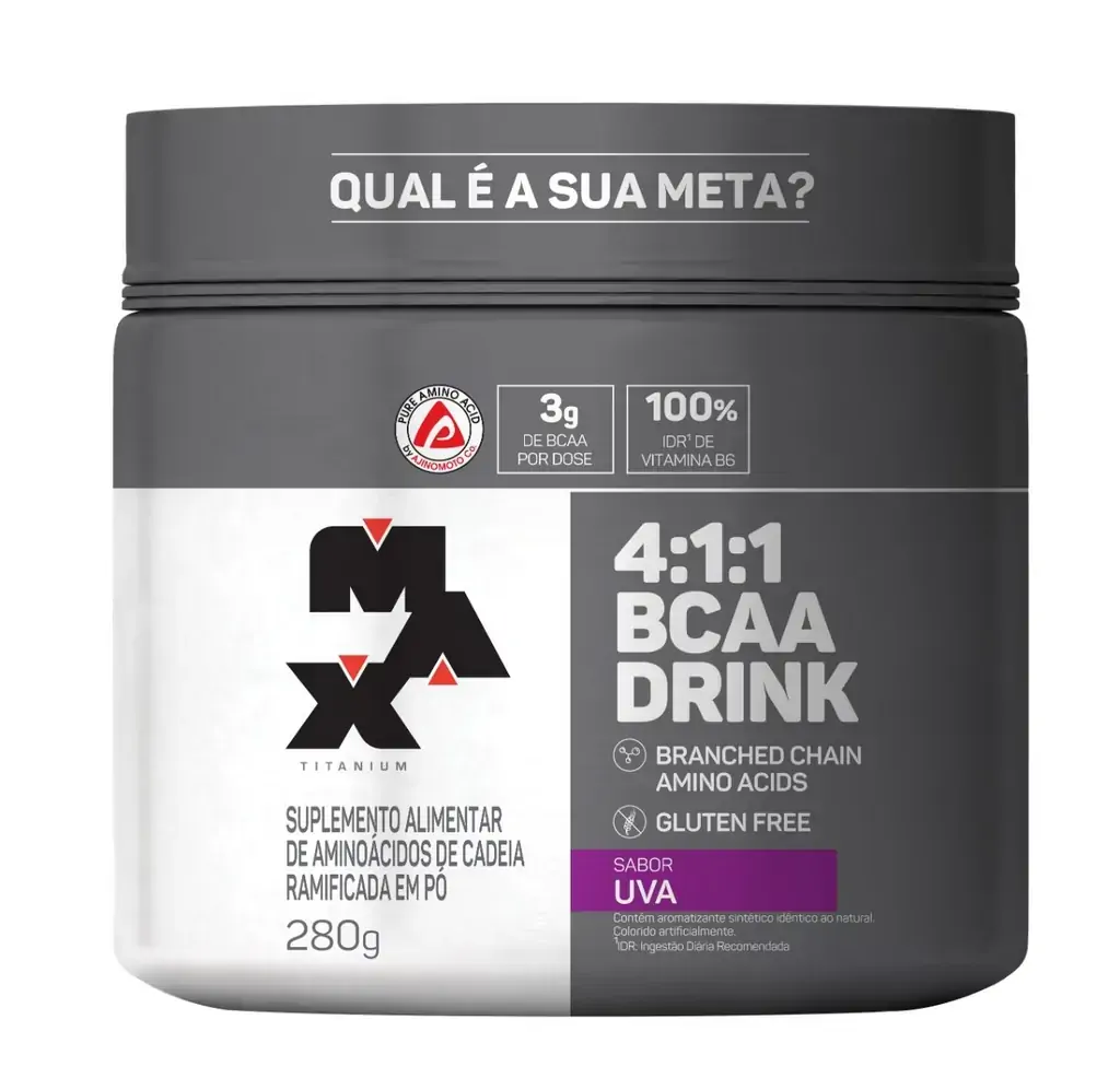 LOJA - BCAA DRINK 4:1:1 POTE 280 G - MAX TITANIUM