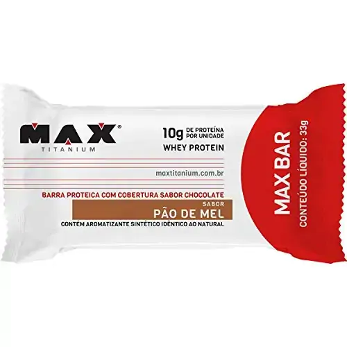 Barra De Proteina Max Sabor Pao De Mel 33g Max Titanium