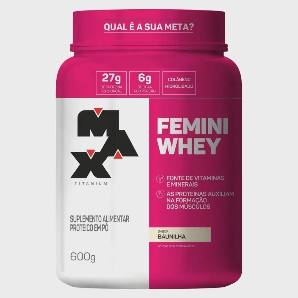 Femini Whey Protein Pote Max Titanium 600g  Chocolate
