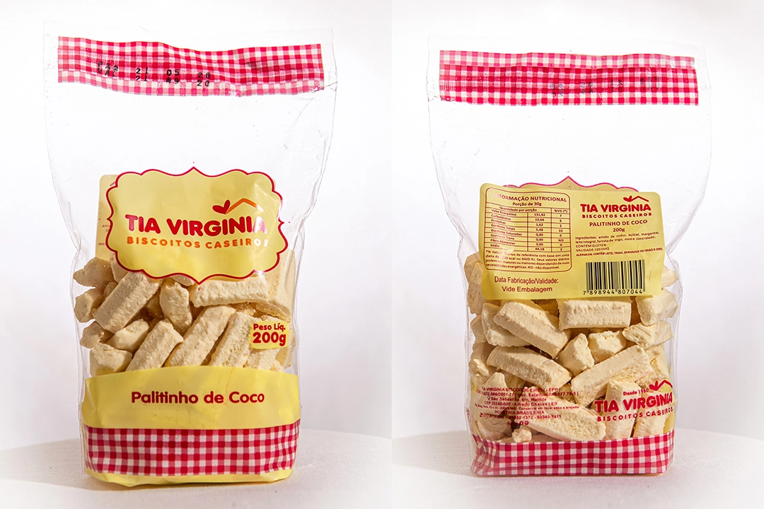 Biscoito Tia Virginia Palitinho Coco