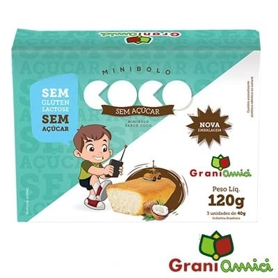 Bolo Coco Sem Acucar 120g Grani Amici