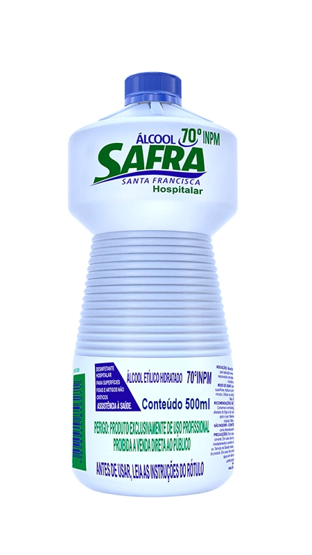 ALCOOL SAFRA 70º 500ML HOSPITALAR
