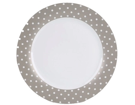 Prato Raso Casa Ambiente Em Porce Dtls Cinza 27cm