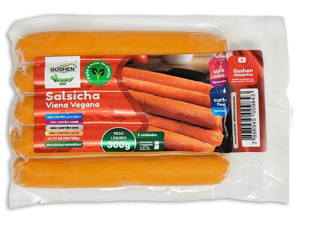 Vegges Salsicha 300g Viena Congelado: 6 C Ou Mais Frio