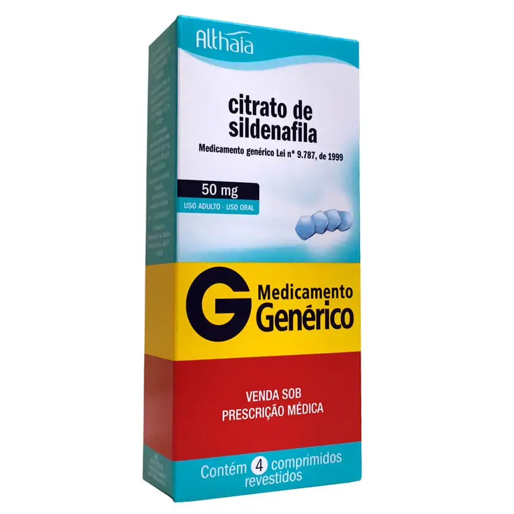 Citrato De Sildenafila 50mg Caixa 4 Comp