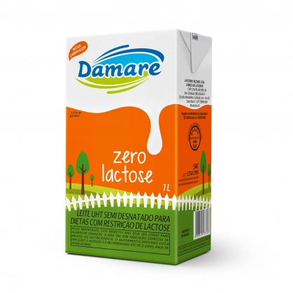 Leite Damare Semidesnatado 1l Sem Lactose