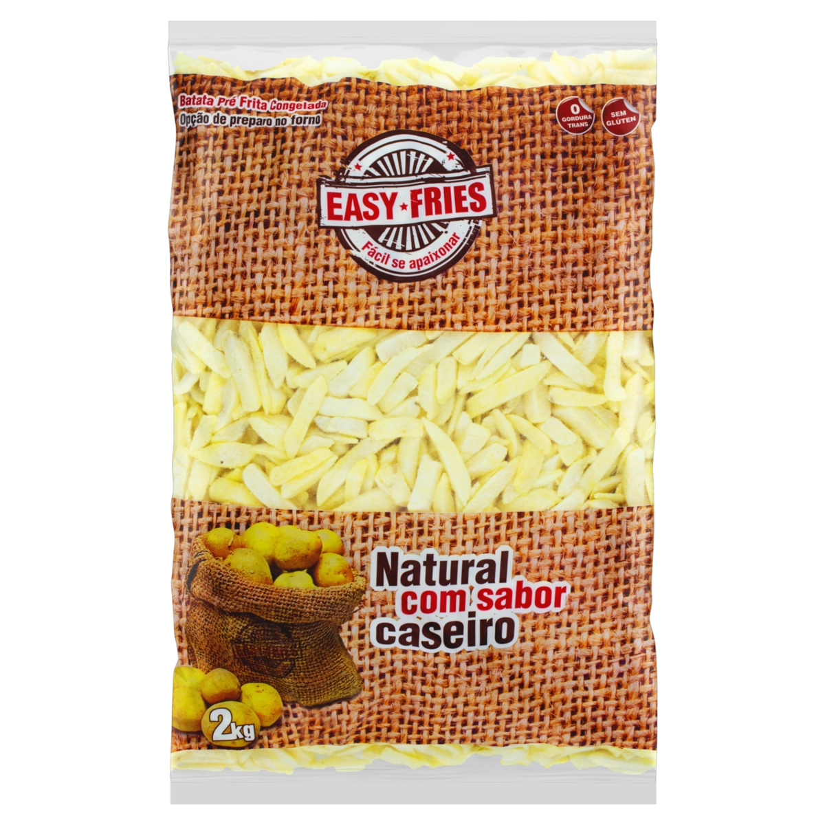 Batata Pré Frita Congelada Easy Fries Pacote 2kg