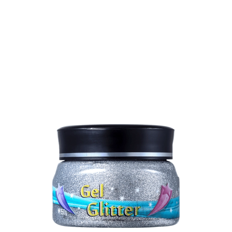 Gel Glitter Pote 150g Prata