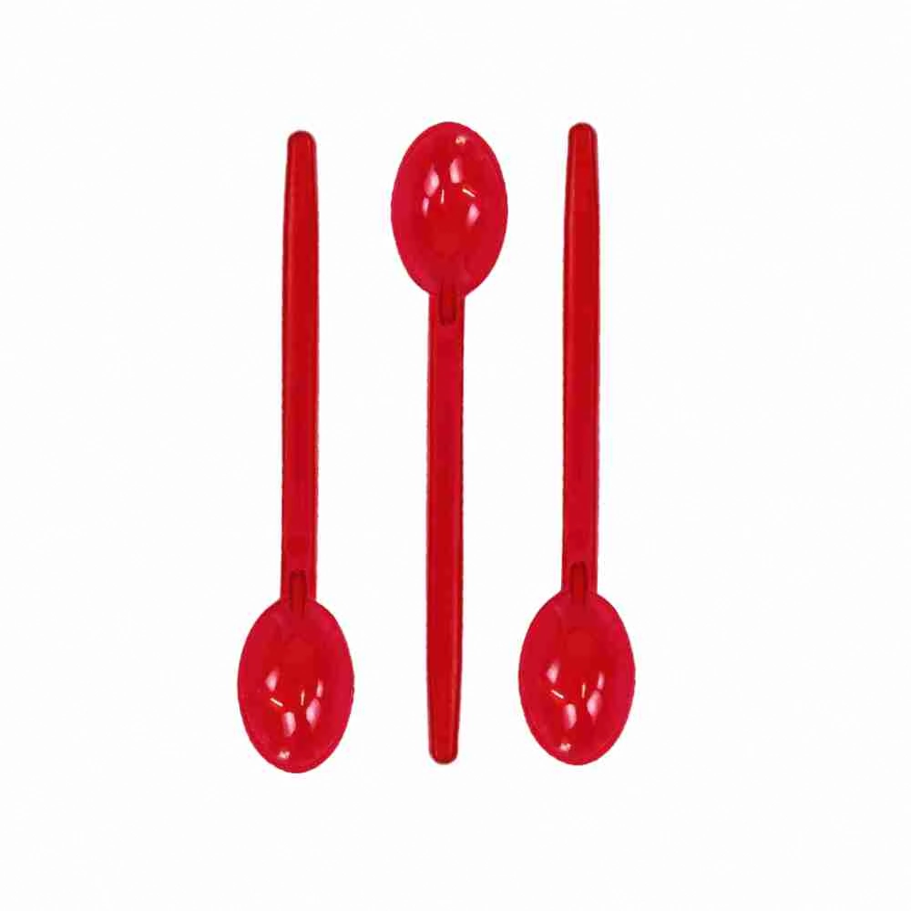 Colher Clean Wave Mini Vermelha C/100