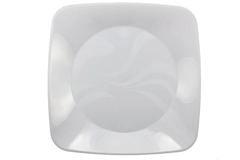 Prato Ref Clean Wav Quadrado Branco C/10