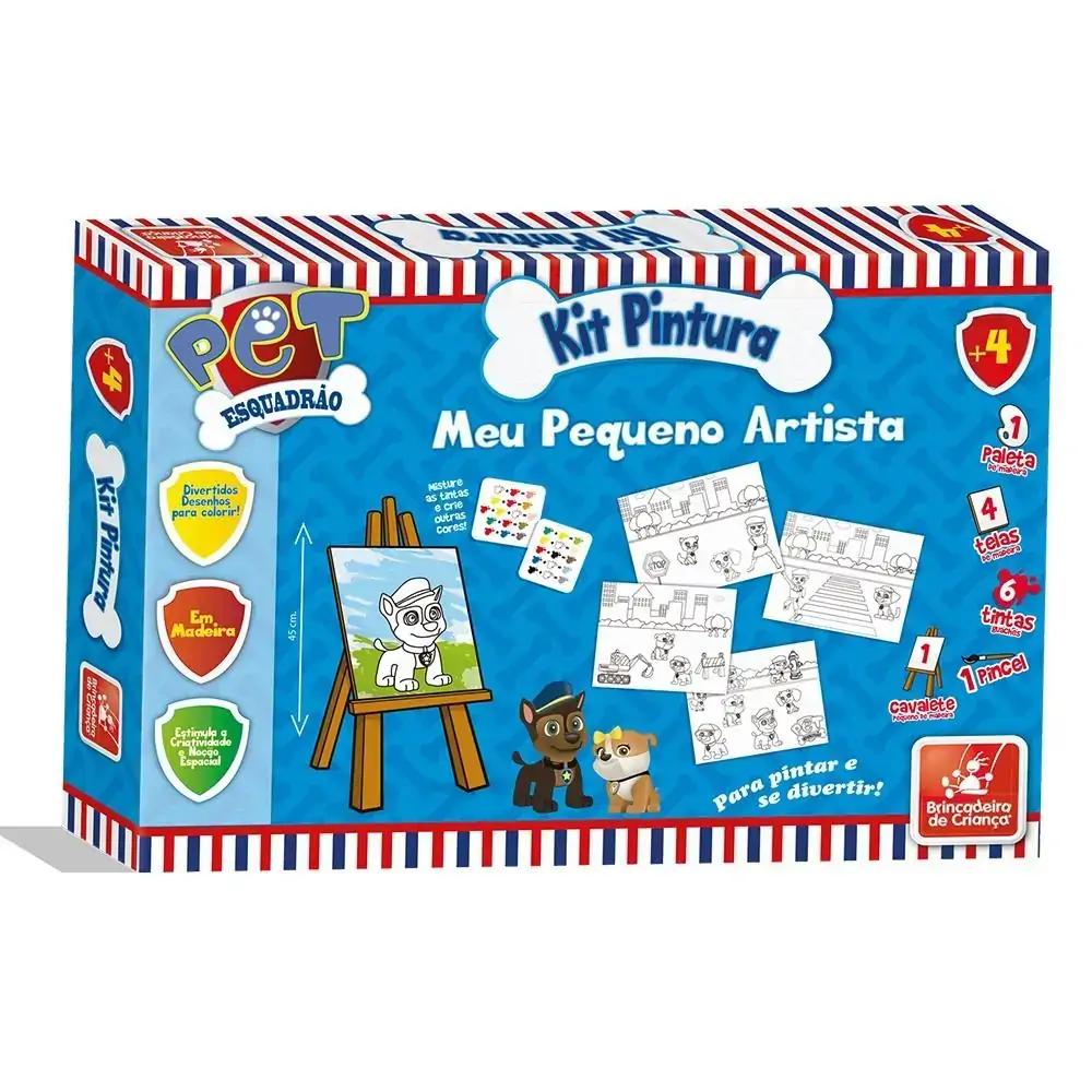 Brinquedo para Colorir Esquadrao PET KIT C/04 Telas