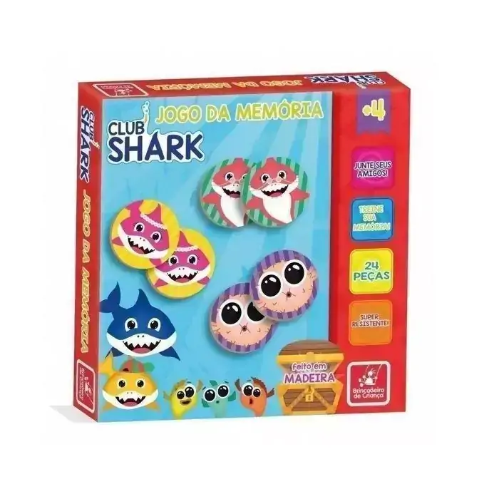 Jogo da Memória Club Shark - Brincadeira de Criança