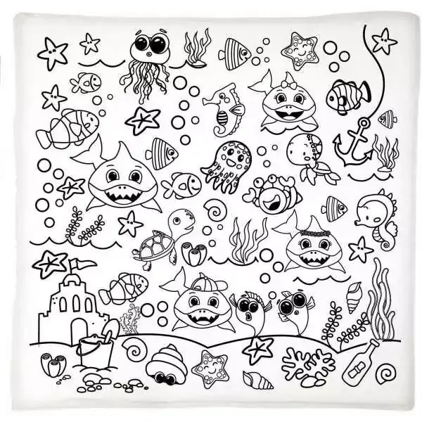 Brinquedo para Colorir Tapete CLUB SHARK 68X65CM.