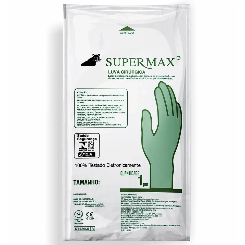 Luva Latex Cir Supermax 8,5 Esteril