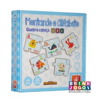 Quebra Cabeça Montando o Alfabeto - Brincadeira de Criança (8436)