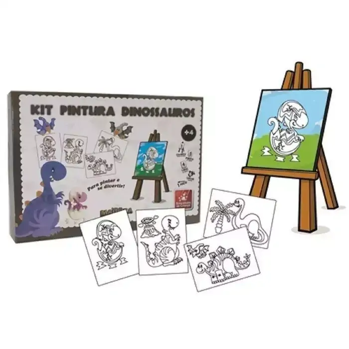 Kit de Pintura Dino - Brincadeira de Criança