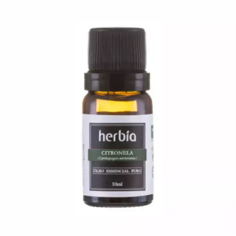 Óleo Essencial de Citronela Orgânico (Cymbopogon Winterianus) Herbia 10ml