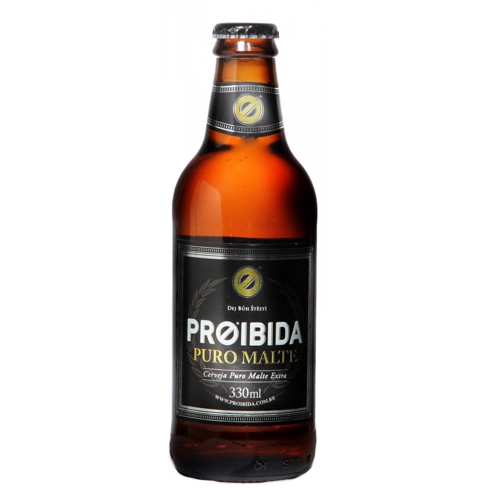 Cerveja Golden Lager Puro Malte Proibida Garrafa 330ml